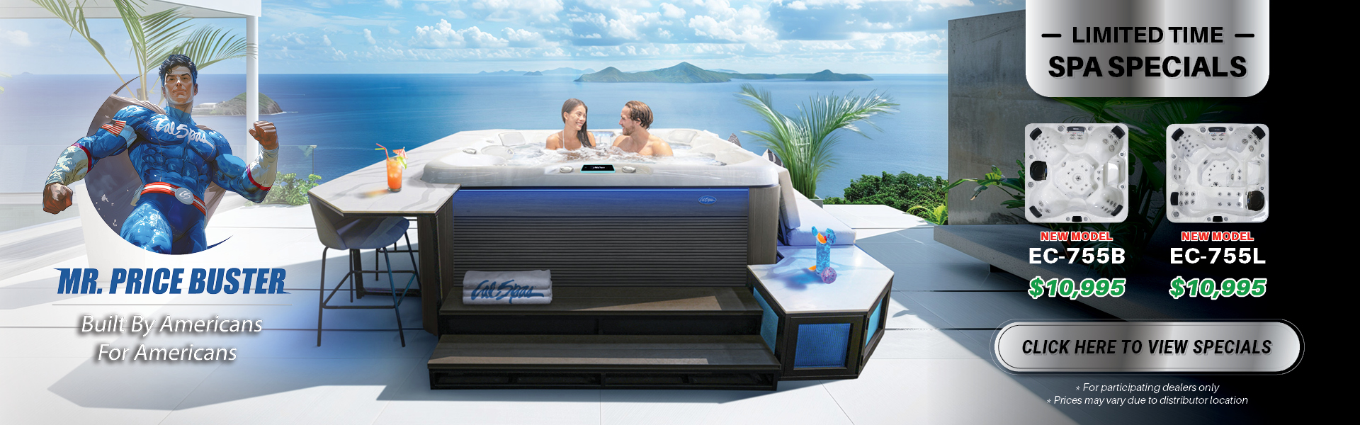 Calspas hot tub being used in a family setting - Upland